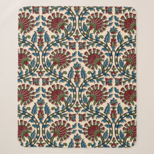 abstraktes Handblock-Ajrakh-Druck-Hintergrunddesig Sherpadecke