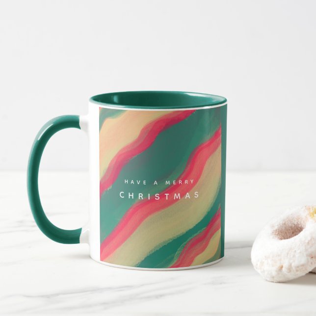 Abstraktes handgemaltes Muster Tasse (Mit Donut)