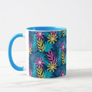 Abstraktes Handmuster mit Pflanze-86761 Tasse