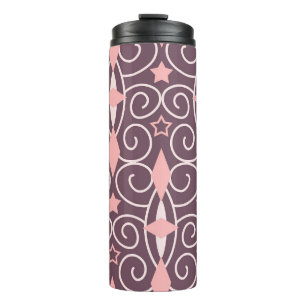Abstraktes Handzeichnen ornamentaler geometrischer Thermosbecher