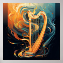 Abstraktes Harfendesign