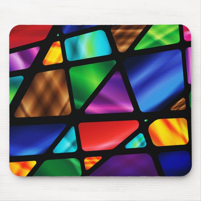 Abstraktes Hartglas Mousepad (Vorne)