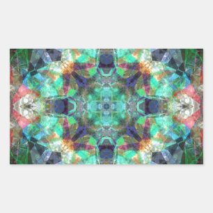 Abstraktes Hartglas Rechteckiger Aufkleber