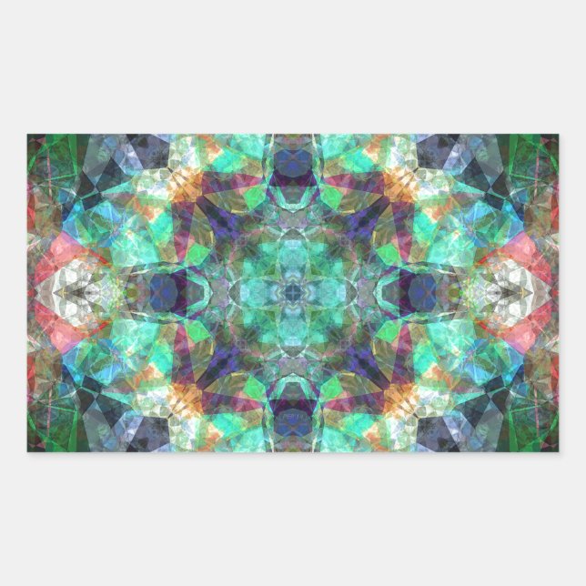 Abstraktes Hartglas Rechteckiger Aufkleber (Vorderseite)