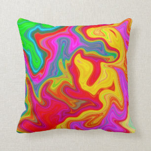 Abstraktes helles buntes Muster Kissen