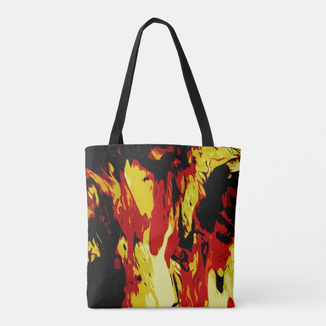 Abstraktes, hellfarbenes rotes, gelbes, schwarzes  (Rückseite)