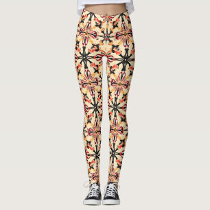 Abstraktes, hellgelbes Muster Leggings