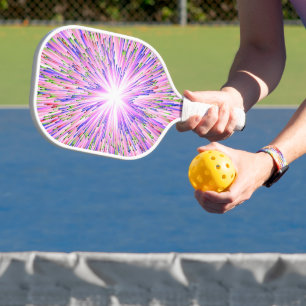 Abstraktes, hellrosa Paddel Pickleball Schläger