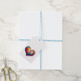 Abstraktes Herz Geschenkanhänger