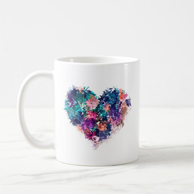 Abstraktes Herz Kaffeetasse (Links)