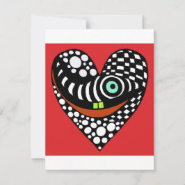 Abstraktes Herz Liebe Valentinstagskarte Mitteilungskarte
