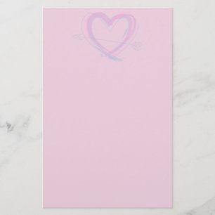 Abstraktes Herz lila und rosa
