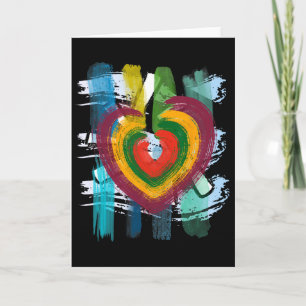 Abstraktes Herz Malerisches Valentine Abstrakte Ku Karte