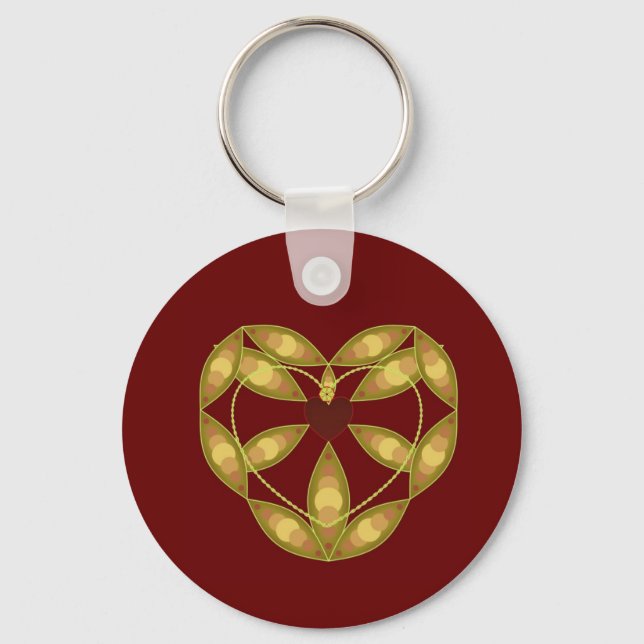 Abstraktes Herz Schlüsselanhänger (Vorderseite)