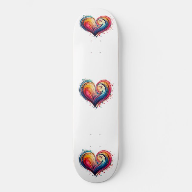 Abstraktes Herz Skateboard (Vorderseite)