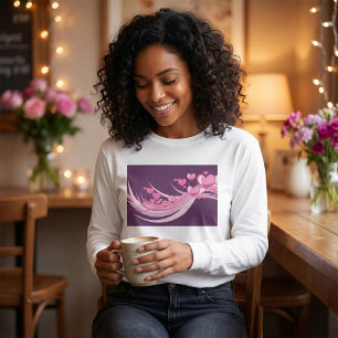 Abstraktes Herz Womens Long Sleeve T-Shirt