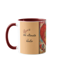 Abstraktes Herzdesign mit Text Valentins Tasse