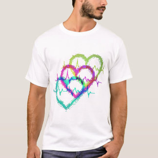 Abstraktes Herzdesign T-Shirt