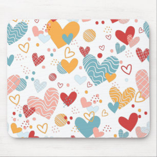 Abstraktes Herzmuster Mousepad