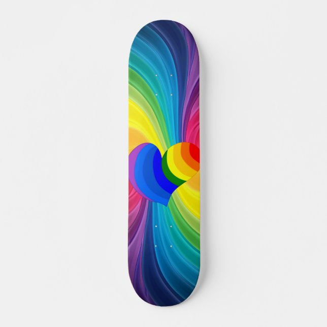 Abstraktes Hippie-Herz-Skateboard-Deck Skateboard (Vorne)