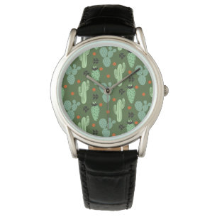 Abstraktes Hipster-Kaktus-Wüsten-Muster Armbanduhr