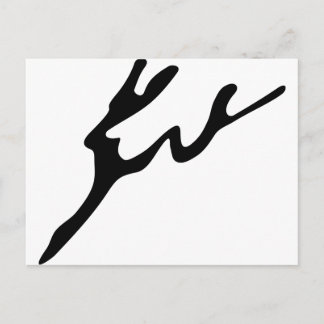 Abstraktes Hirsch Postkarte
