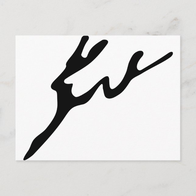 Abstraktes Hirsch Postkarte (Vorderseite)