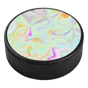 Abstraktes holografisches bunte Muster Eishockey Puck