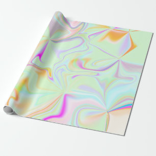 Abstraktes Hologramm Falsches Farbpattern Geschenkpapier