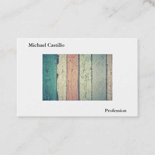 Abstraktes Holz Schwarz-weiß Minimalistisch Modern Visitenkarte (Vorderseite)