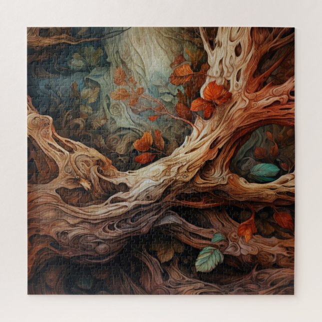 Abstraktes Holztexturpuzzle Puzzle (Vertikal)