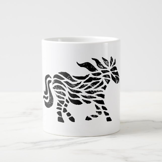 Abstraktes Horst Woodblock Print Tasse (Vorderseite)