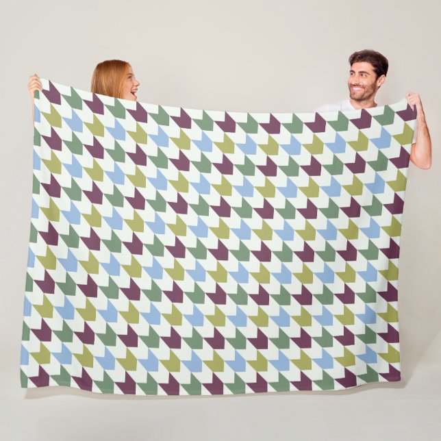 Abstraktes Houndstooth-inspiriertes geometrisches  Fleecedecke (Beispiel)