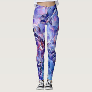 Abstraktes Hydrangea-Blumen-Yoga-Hosen-Laufen Leggings