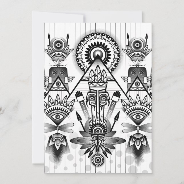 Abstraktes Indianerstamm (Vorderseite)