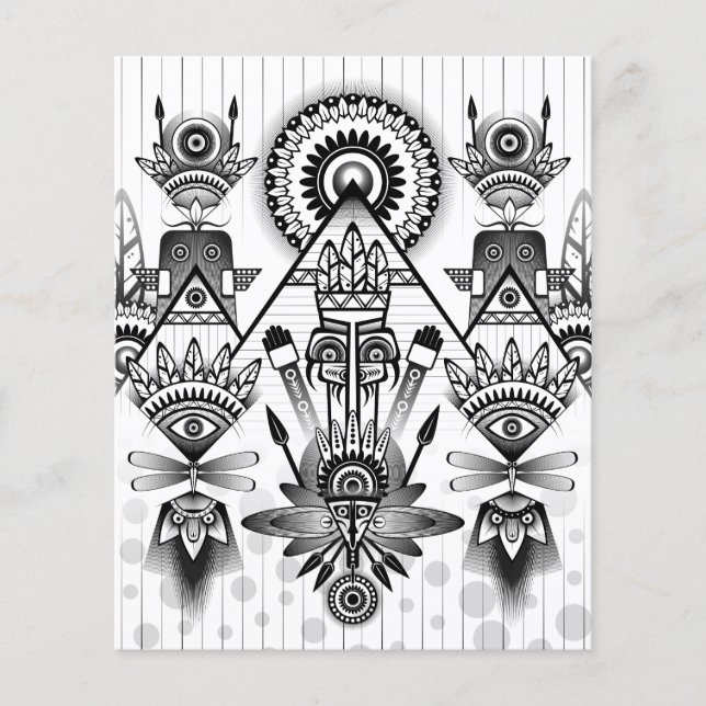 Abstraktes Indianerstamm Flyer (Vorne)