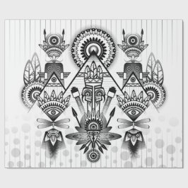 Abstraktes Indianerstamm Geschenkpapier