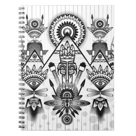 Abstraktes Indianerstamm Notizblock
