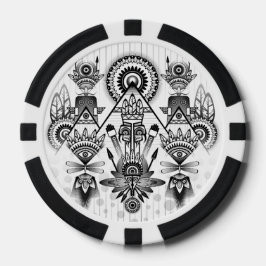 Abstraktes Indianerstamm Pokerchips
