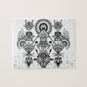 Abstraktes Indianerstamm Puzzle