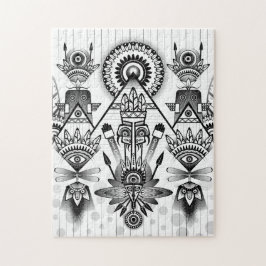 Abstraktes Indianerstamm Puzzle