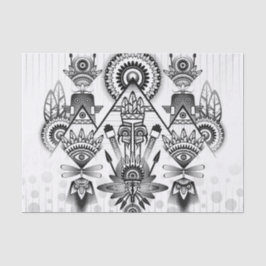 Abstraktes Indianerstamm Seidenpapier