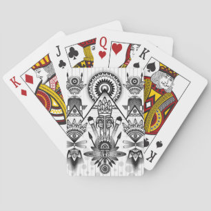 Abstraktes Indianerstamm Spielkarten