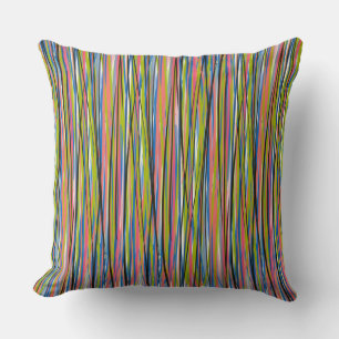 Abstraktes indisches Boho-Linienmuster  Kissen