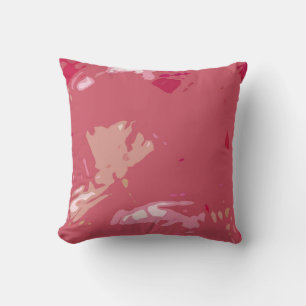 Abstraktes, individualisierbares Kissen in rosa