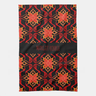 Abstraktes indonesisches Batik-Muster Geschirrtuch