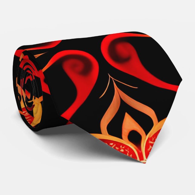 Abstraktes indonesisches Batik-Muster Krawatte (Gerollt)