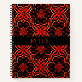 Abstraktes indonesisches Batik-Muster Notizbuch