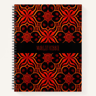 Abstraktes indonesisches Batik-Muster Notizbuch