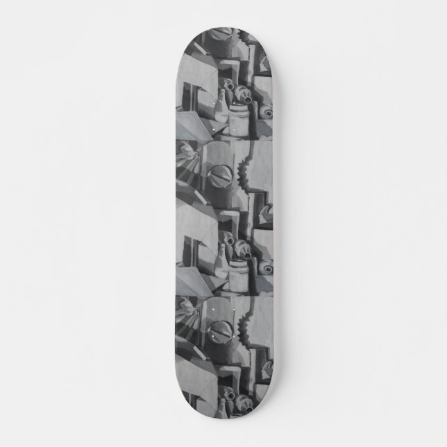 Abstraktes Industriedatum Skateboard (Vorne)